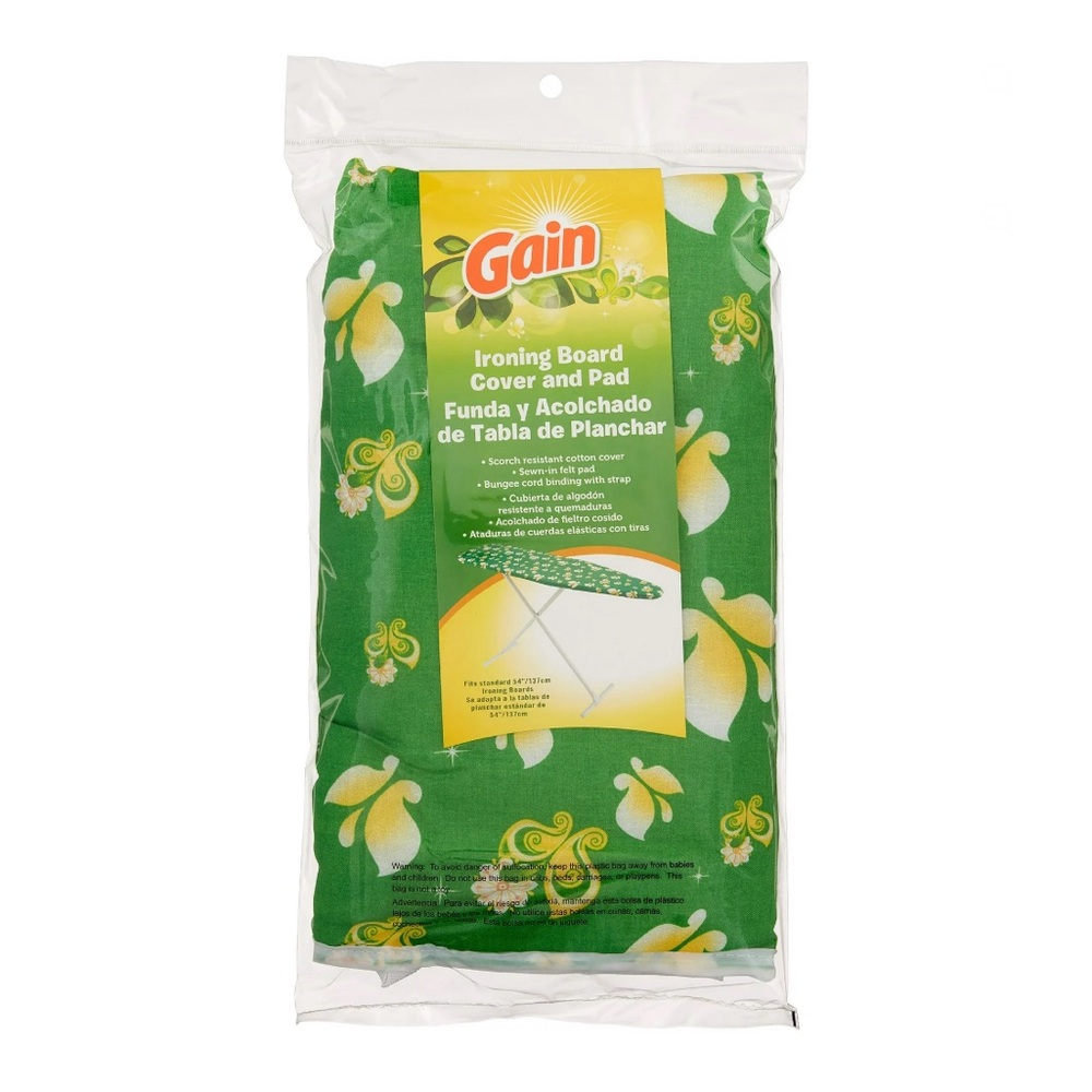 2 COUNT Floral Gain Ironing Board Cover and Pad - Green